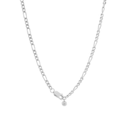 Seville Chain Necklace. Silver - Monarc Jewellery