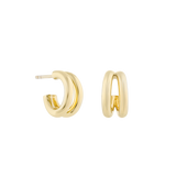 The Debbie Double Hoop Earrings, Gold Vermeil.