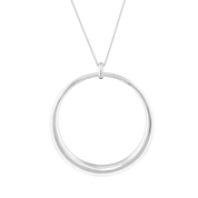 The Ovo Necklace, Long. Silver. - Monarc Jewellery