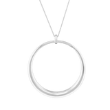The Ovo Necklace, Long. Silver.
