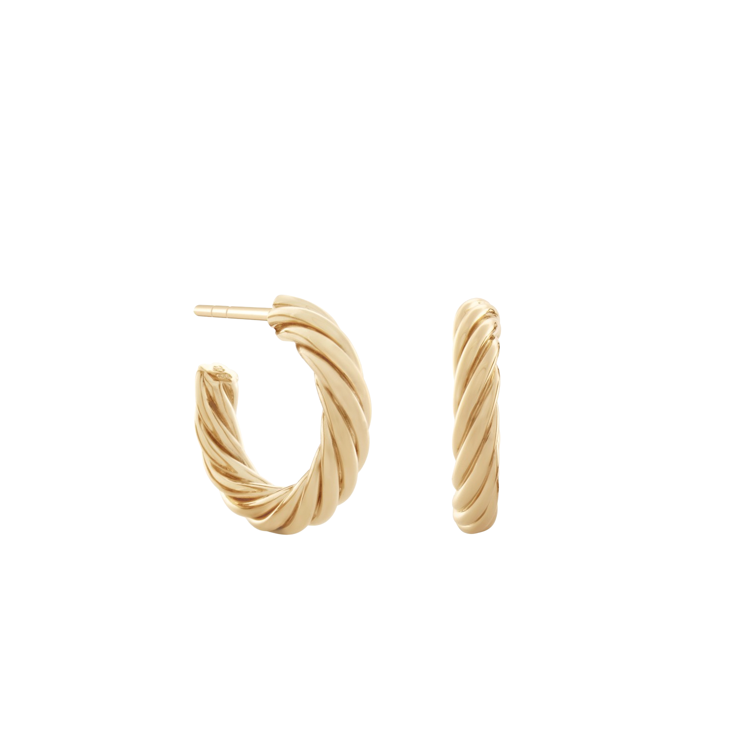 Twisted Sister Hoop Earrings. Gold Vermeil. - Monarc Jewellery
