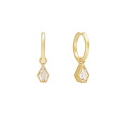 Maison Charm Huggie Hoops, Gold Vermeil. Co-Designer Amy Fraser - Monarc Jewellery