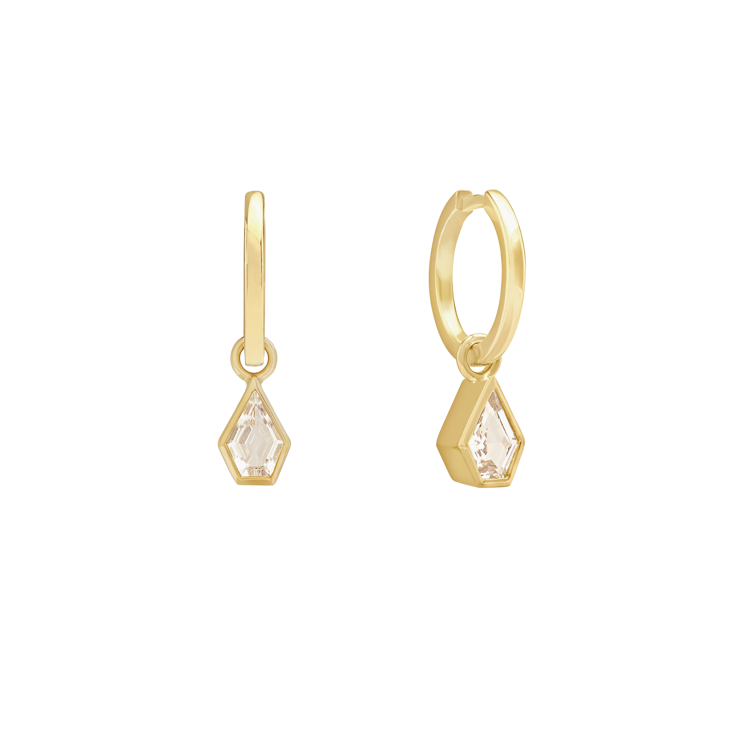 Maison Charm Huggie Hoops, Gold Vermeil. Co-Designer Amy Fraser - Monarc Jewellery