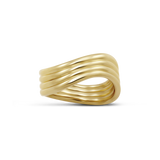 Nymph Wave Ring. Gold Vermeil