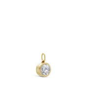 Strata Solitaire Necklace, Brilliant Cut Topaz. Gold Vermeil. - Monarc Jewellery