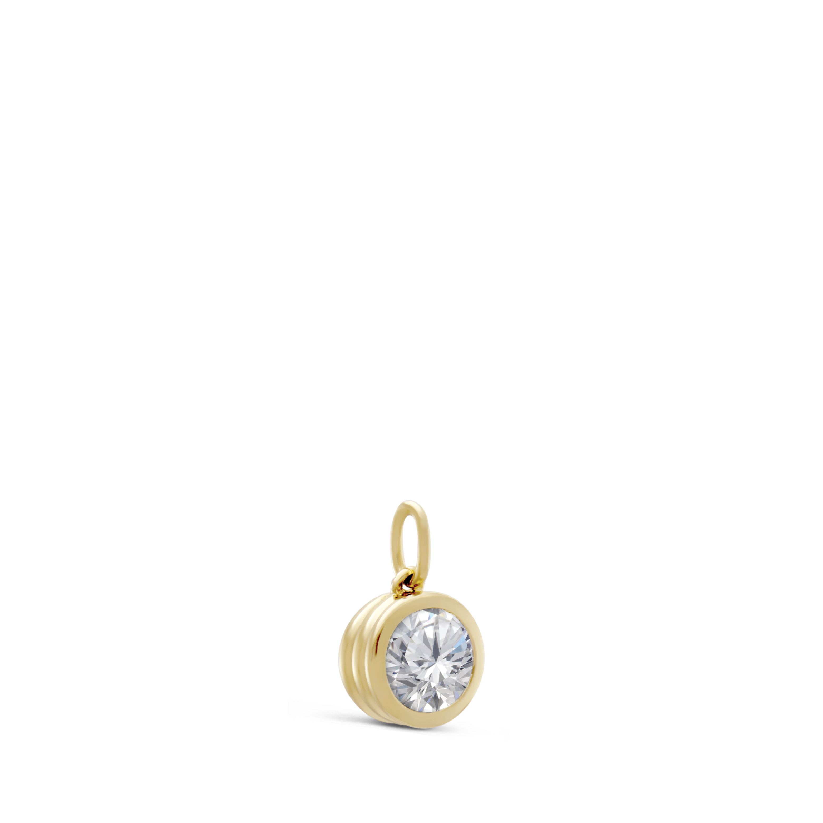 Strata Solitaire Necklace, Brilliant Cut Topaz. Gold Vermeil. - Monarc Jewellery