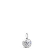 Strata Solitaire Necklace, Brilliant Cut Topaz. Silver