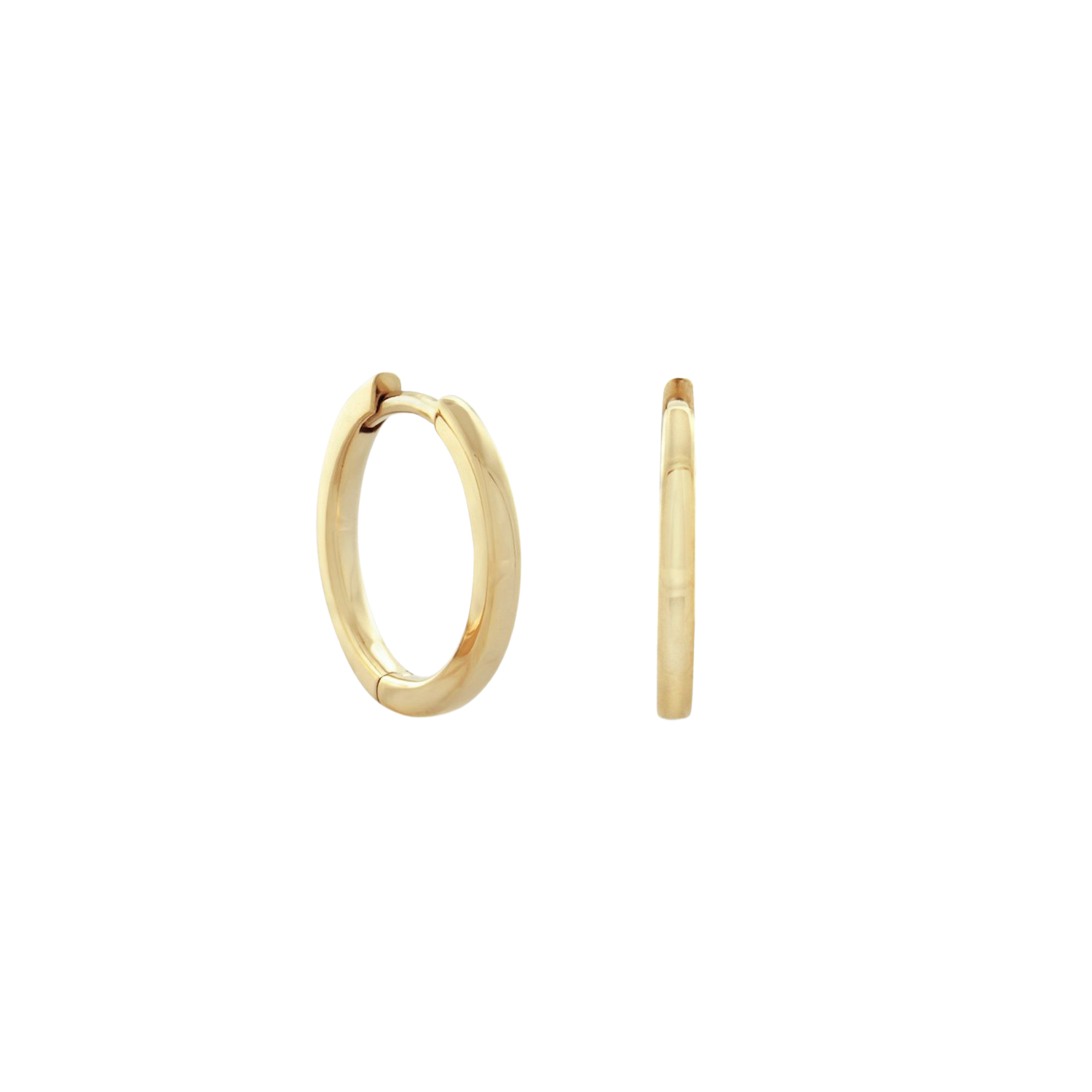 Virginia Huggie Hoop, Medium. 9k Gold - Monarc Jewellery