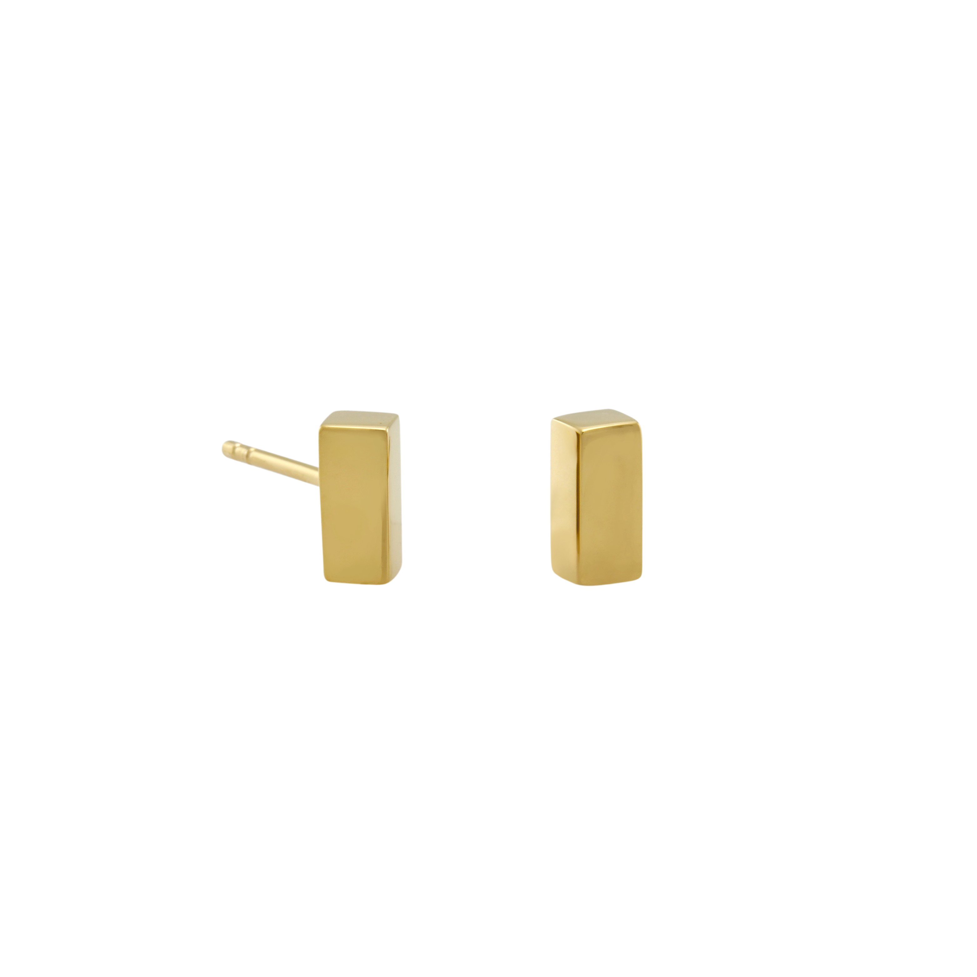 Pillar Stud Earring, Gold Vermeil - Monarc Jewellery