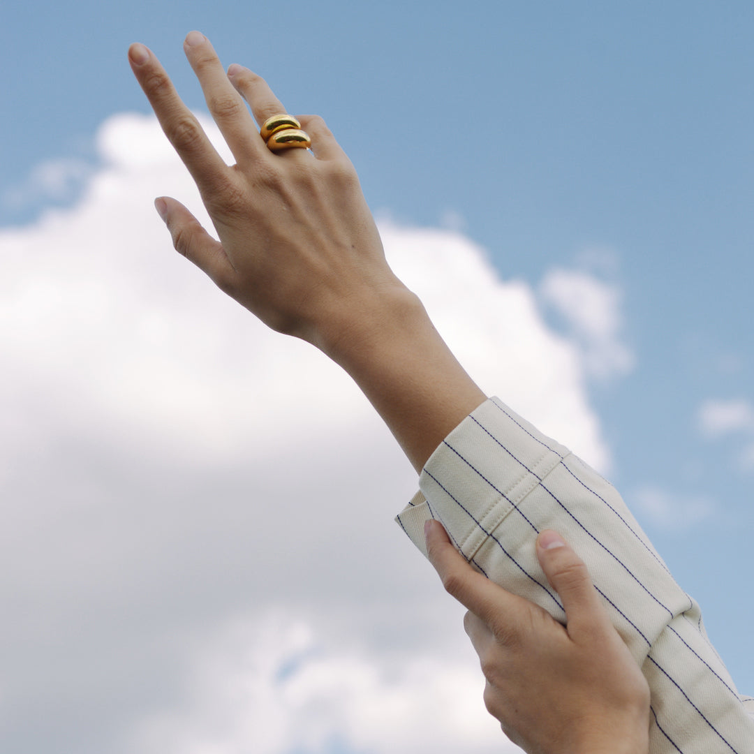 Courbure Ring. Gold Vermeil - Monarc Jewellery