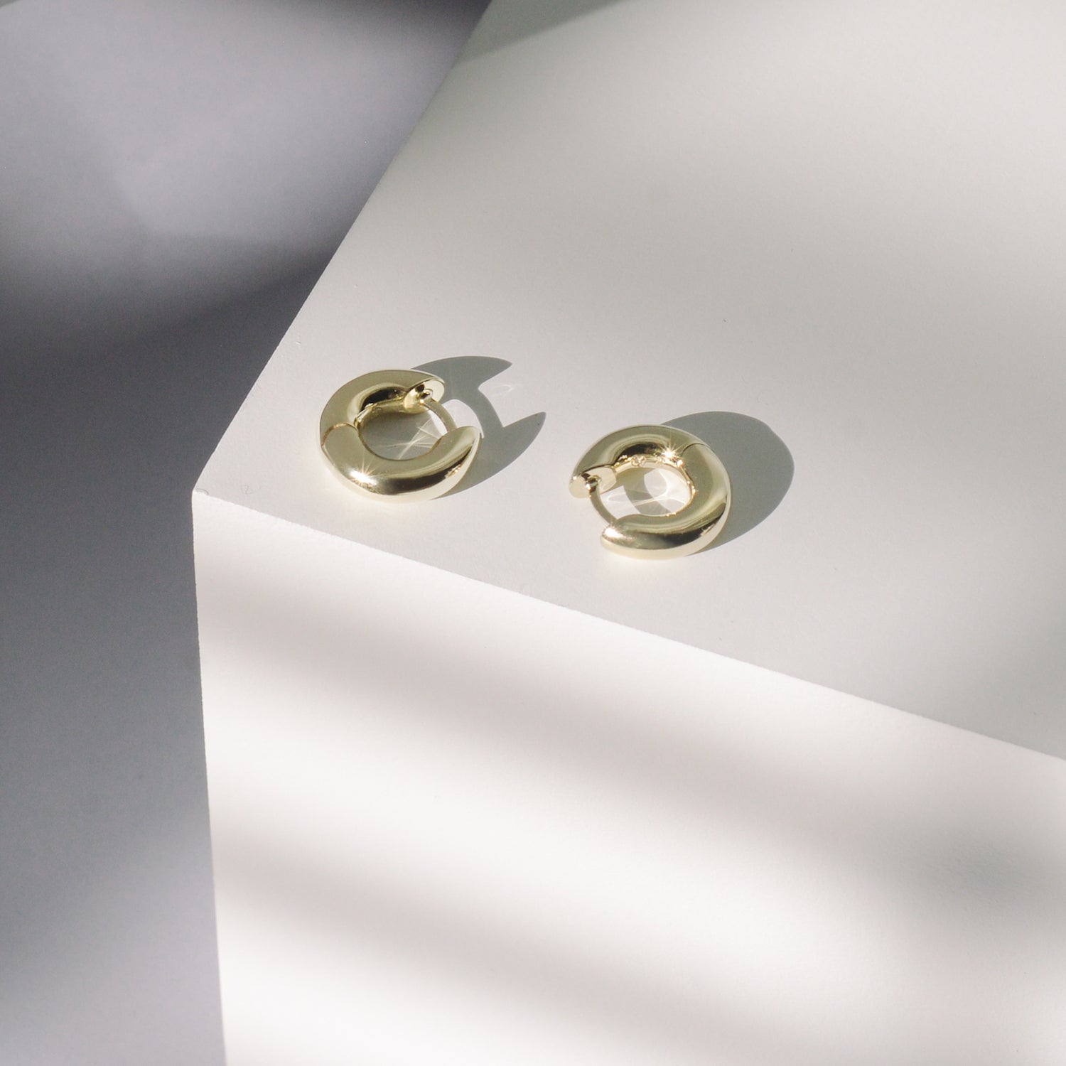 The Anita Huggie Hoop. Gold Vermeil. - Monarc Jewellery