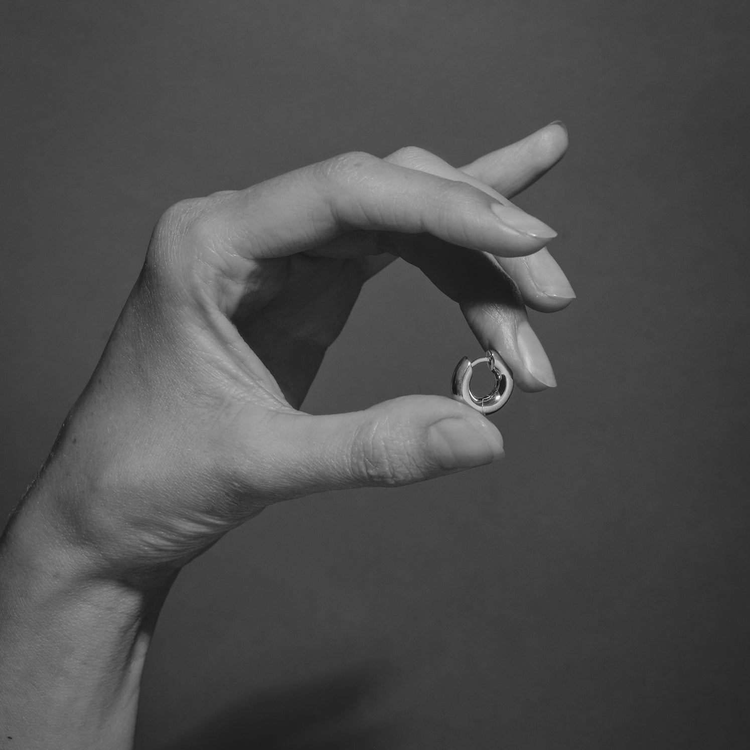 The Anita Huggie Hoop. Gold Vermeil. - Monarc Jewellery
