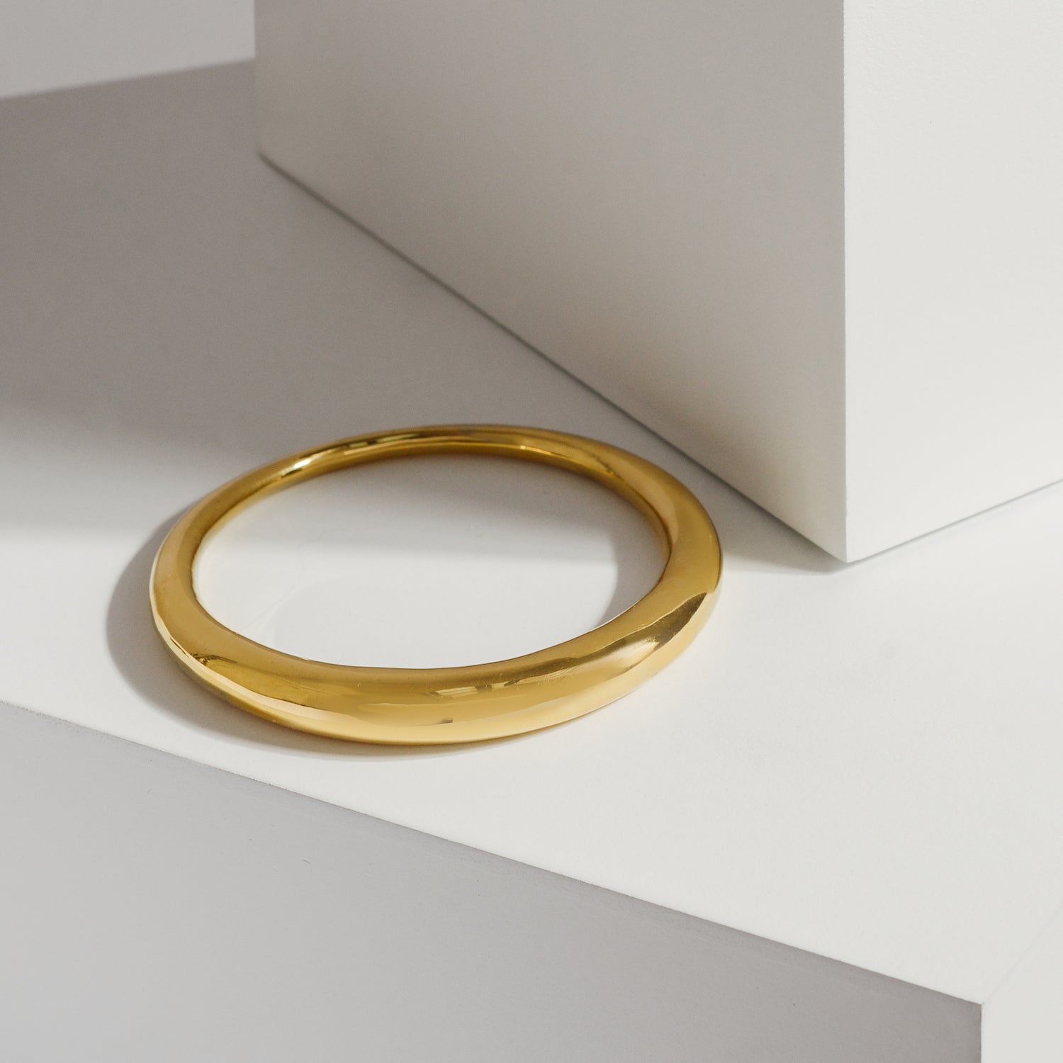 The Nico Ovo Bangle. Gold Vermeil (PRE-ORDER). - Monarc Jewellery
