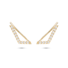 Chevron Diamond Ear Pin. 9k Yellow Gold - MONARC CONCIERGE