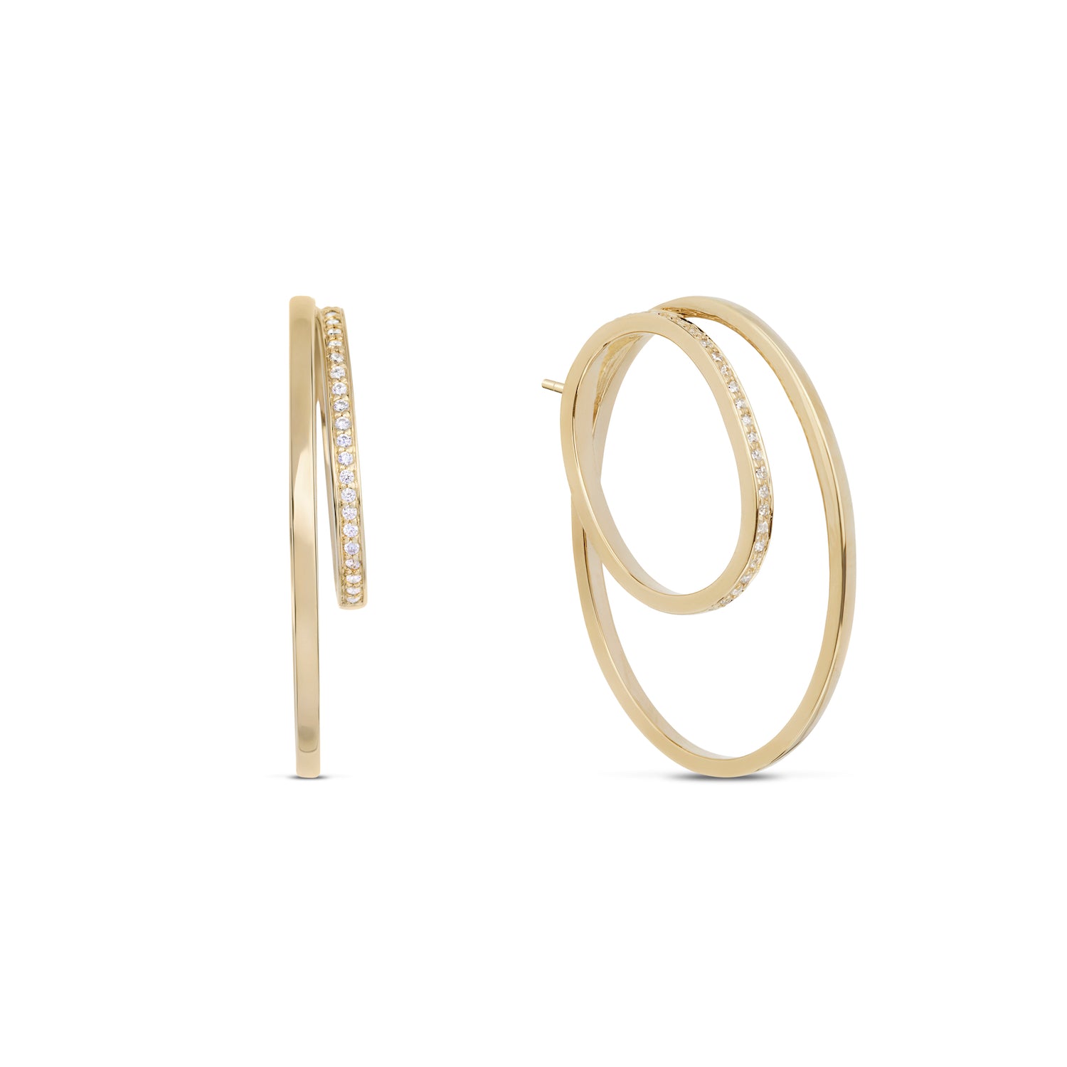 Cleopatra Double Hoop Earrings. 9k Yellow Gold - MONARC CONCIERGE
