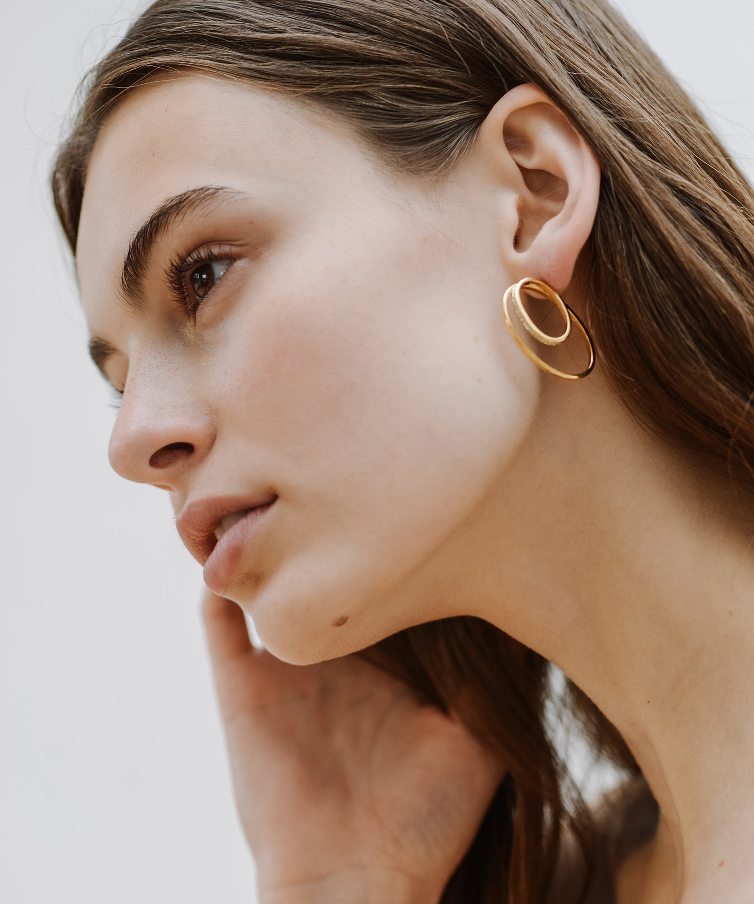 Cleopatra Double Hoop Earrings. 9k Yellow Gold - MONARC CONCIERGE