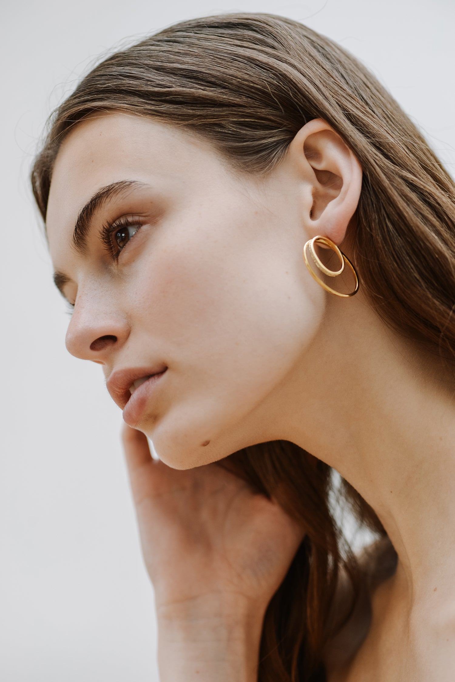 Cleopatra Double Hoop Earrings. 9k Yellow Gold - MONARC CONCIERGE