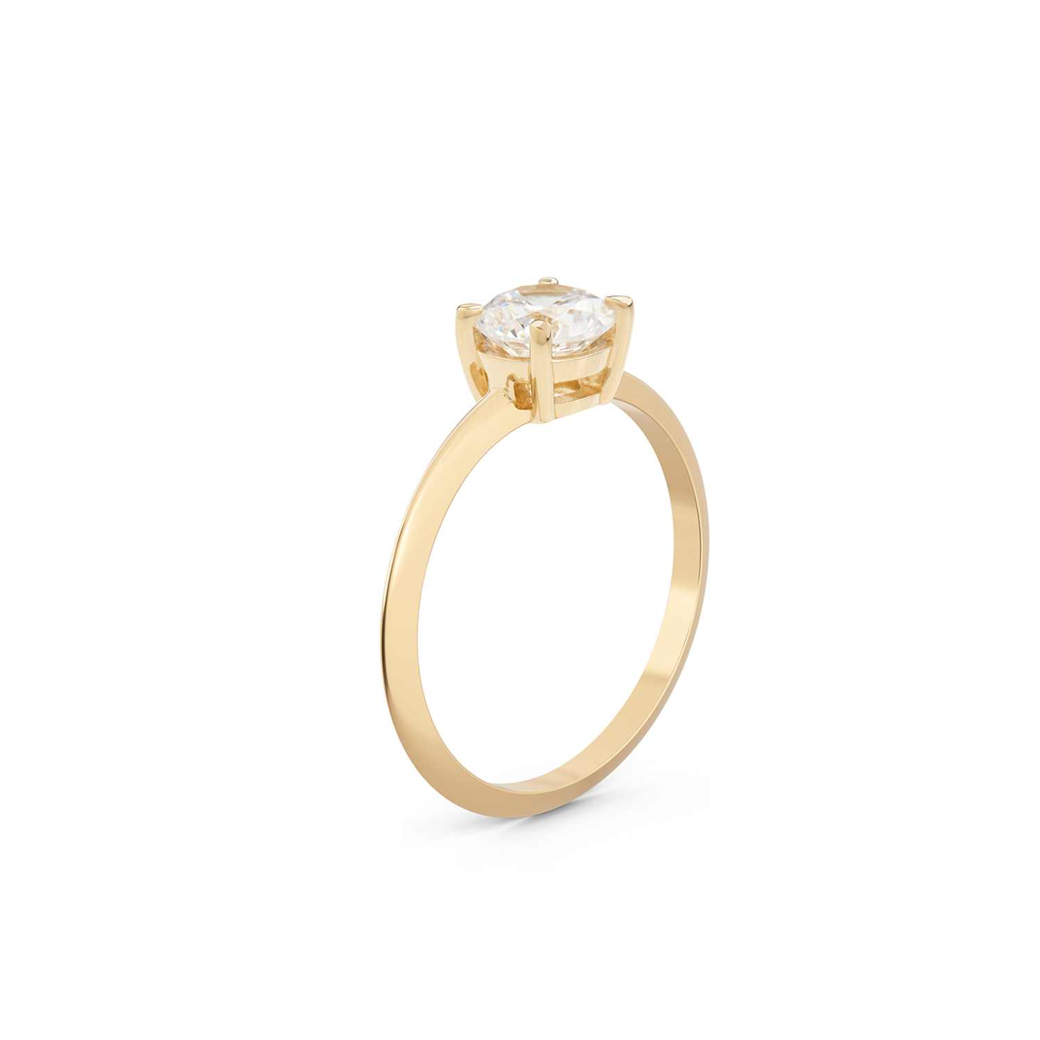Coeur Diamond Solitaire Ring. 18k Yellow Gold - MONARC CONCIERGE