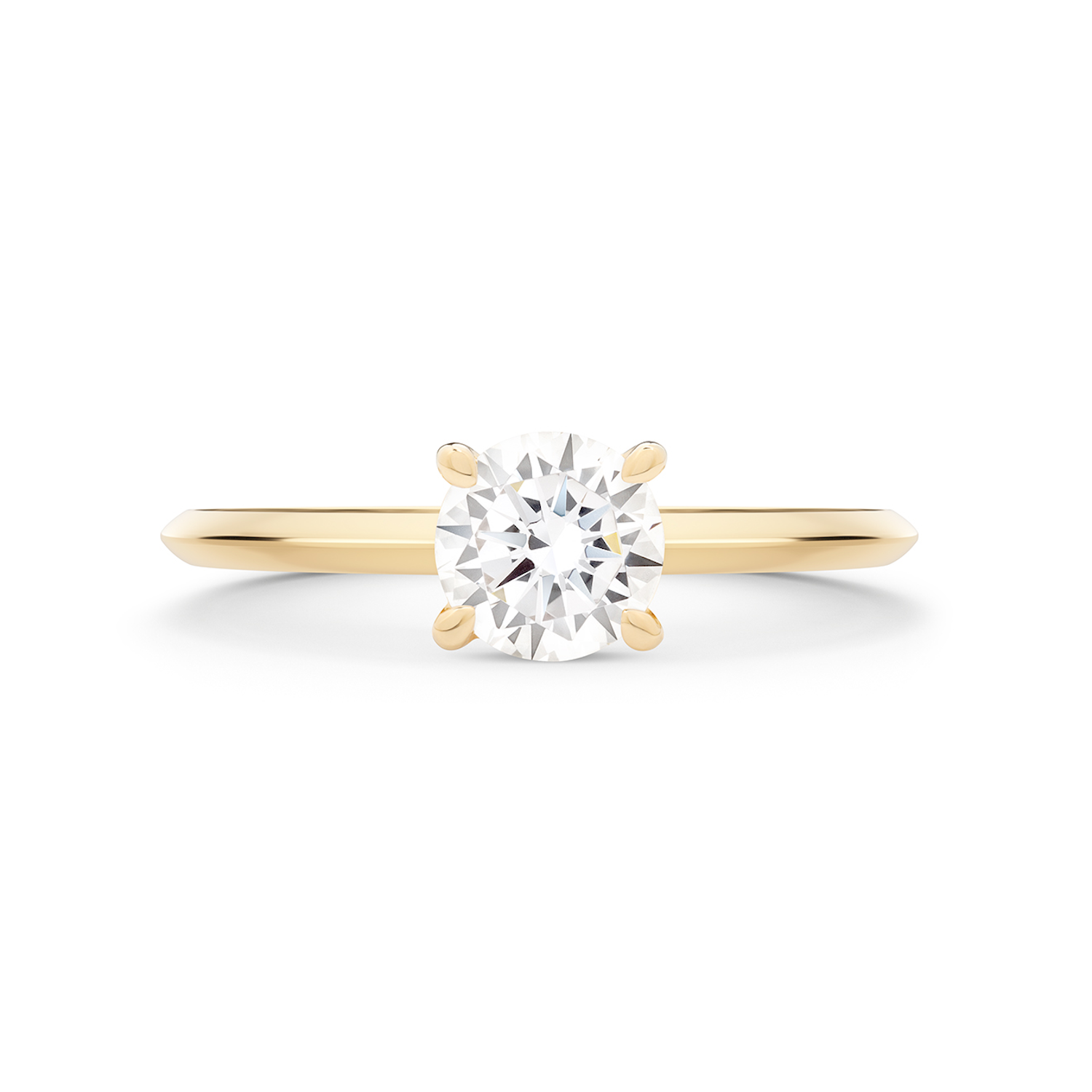 Coeur Diamond Solitaire Ring, 18k Yellow Gold – Monarc Jewellery
