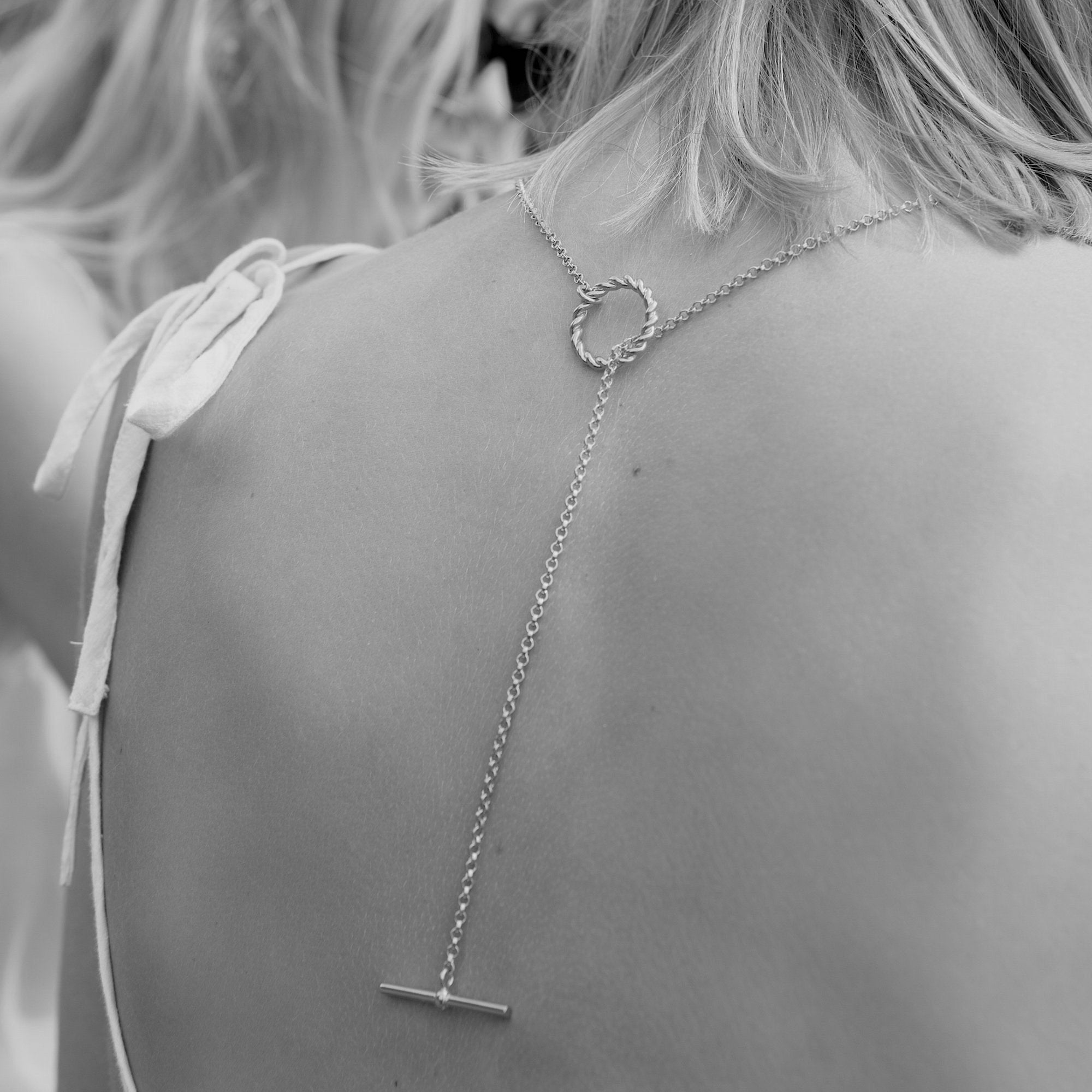 Corda T-Bar Necklace. Sterling Silver. PRE-ORDER - MONARC CONCIERGE