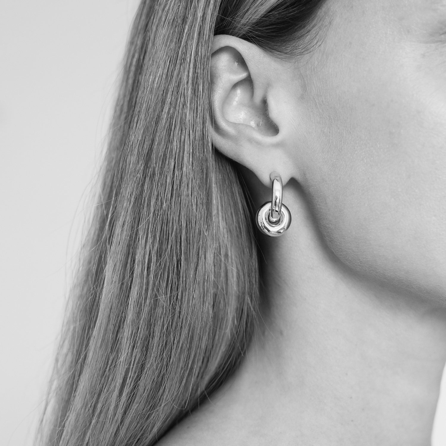 Hermione Hoop Earrings, Two-Tone. - Monarc Jewellery