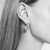 Hermione Hoop Earrings, Sterling Silver. - Monarc Jewellery