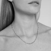 Seville Chain Necklace. Silver - Monarc Jewellery