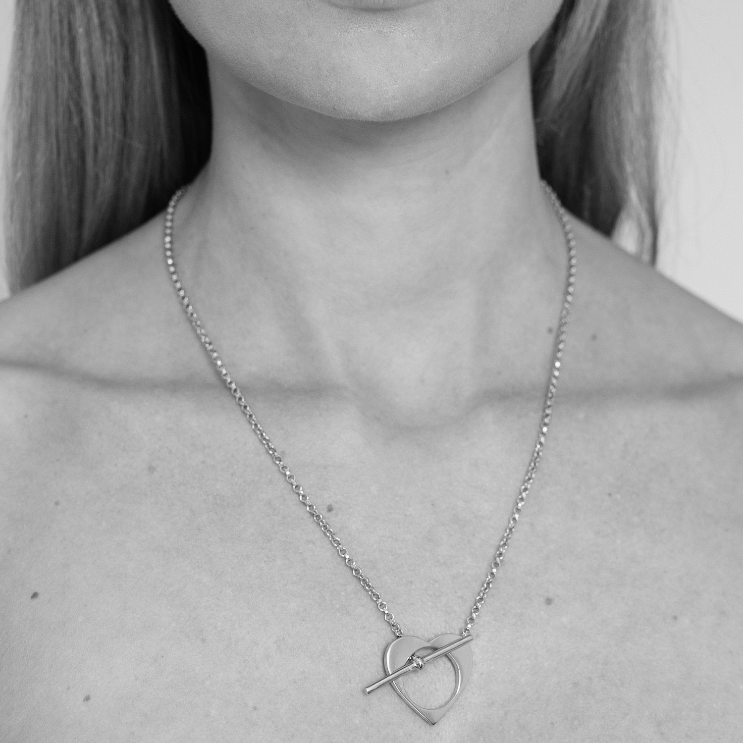 Romeus Heart Necklace. Sterling Silver