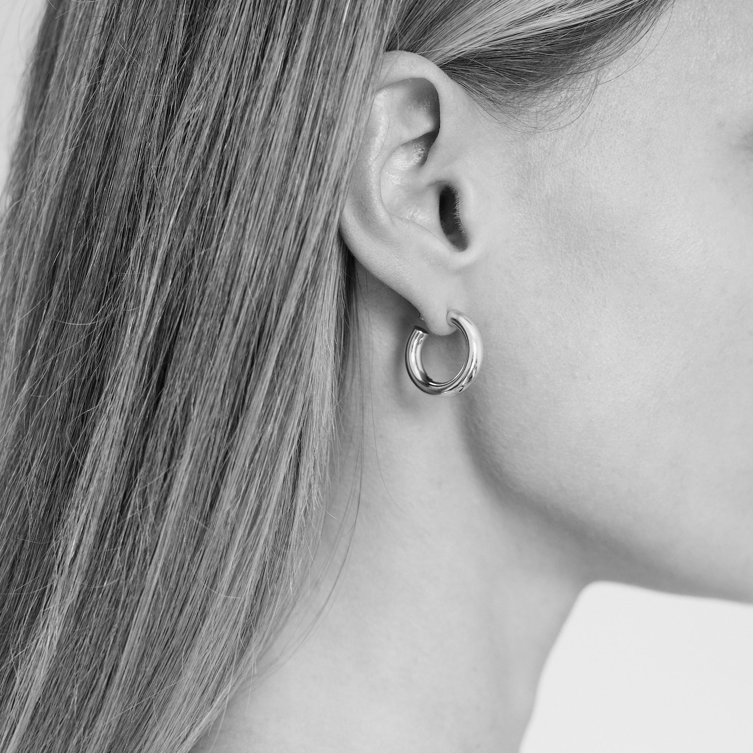 Little Chubbies Hoops. Sterling Silver. - Monarc Jewellery