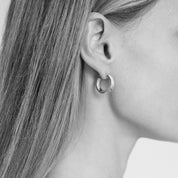 Little Chubbies Hoops. Sterling Silver. - Monarc Jewellery
