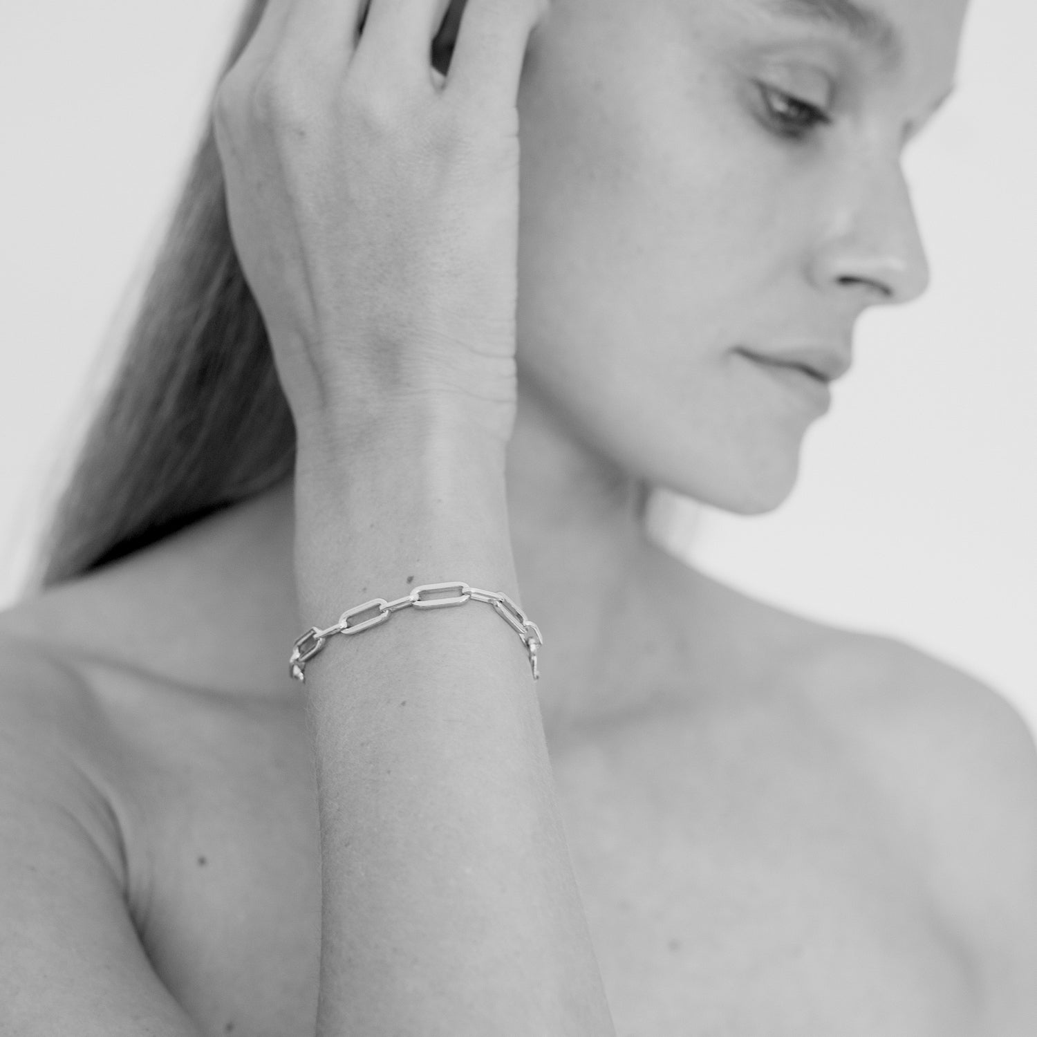 Suitor Chain Bracelet and Anklet. Sterling Silver.