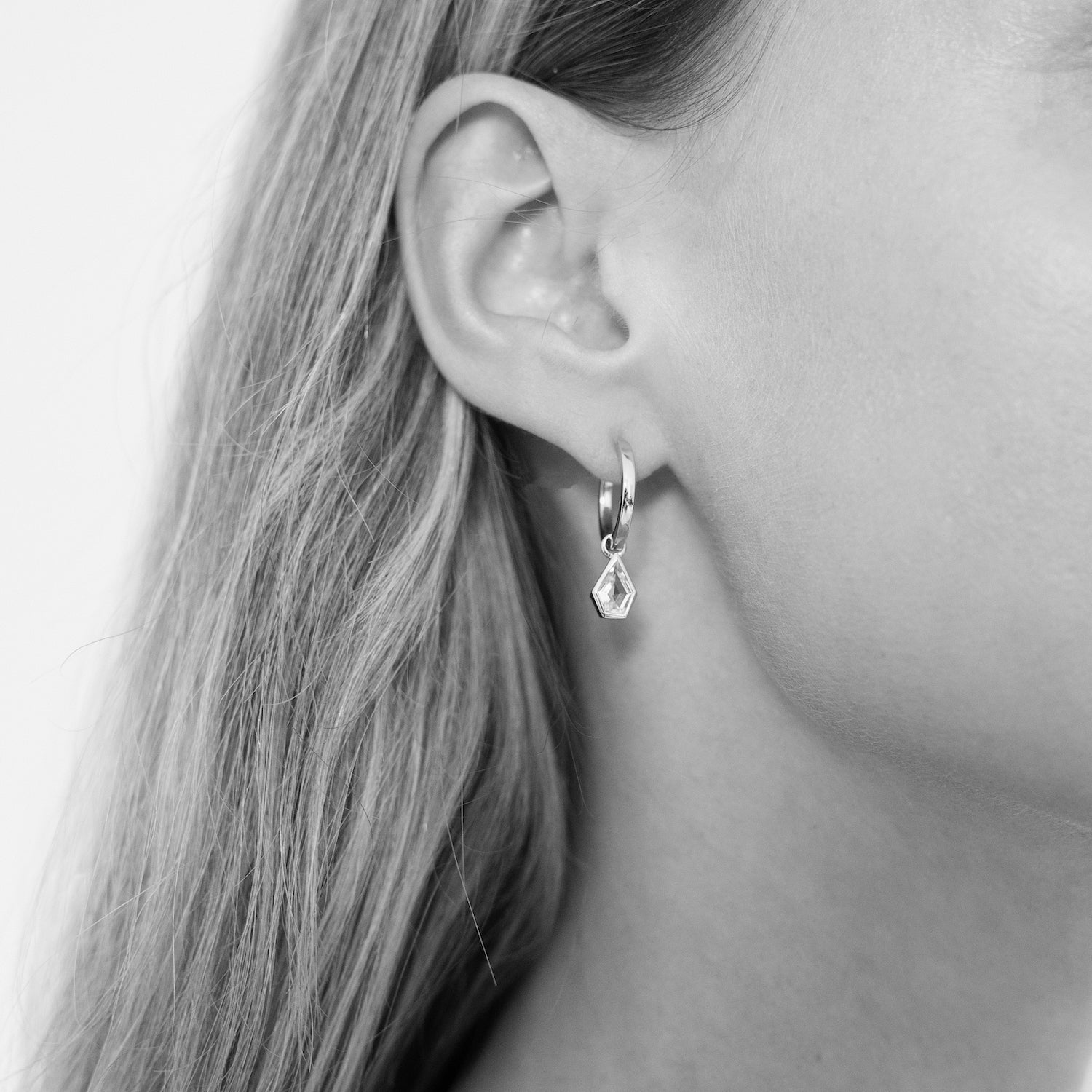Maison Charm Huggie Hoops, Gold Vermeil. Co-Designer Amy Fraser - Monarc Jewellery