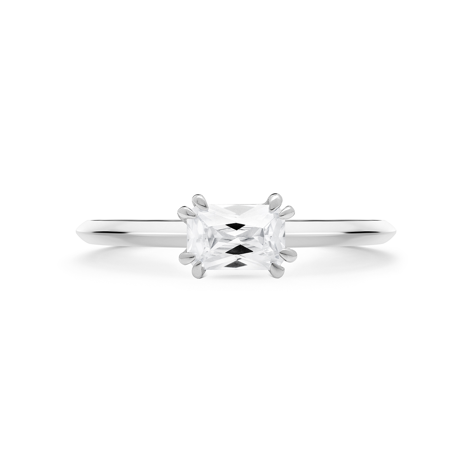 Empress Diamond Solitaire Ring, 18k White Gold or Platinum – Monarc Jewellery