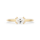 Empress Diamond Solitaire Ring. 18k Yellow Gold