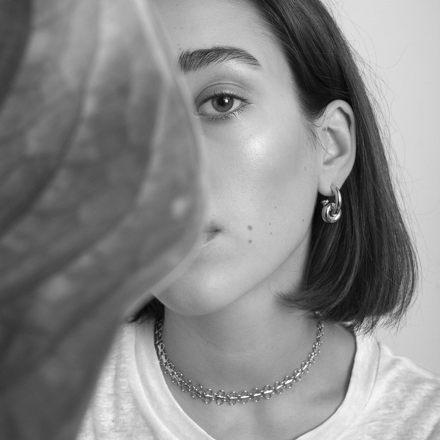 Hermione Hoop Earrings, Sterling Silver - MONARC CONCIERGE
