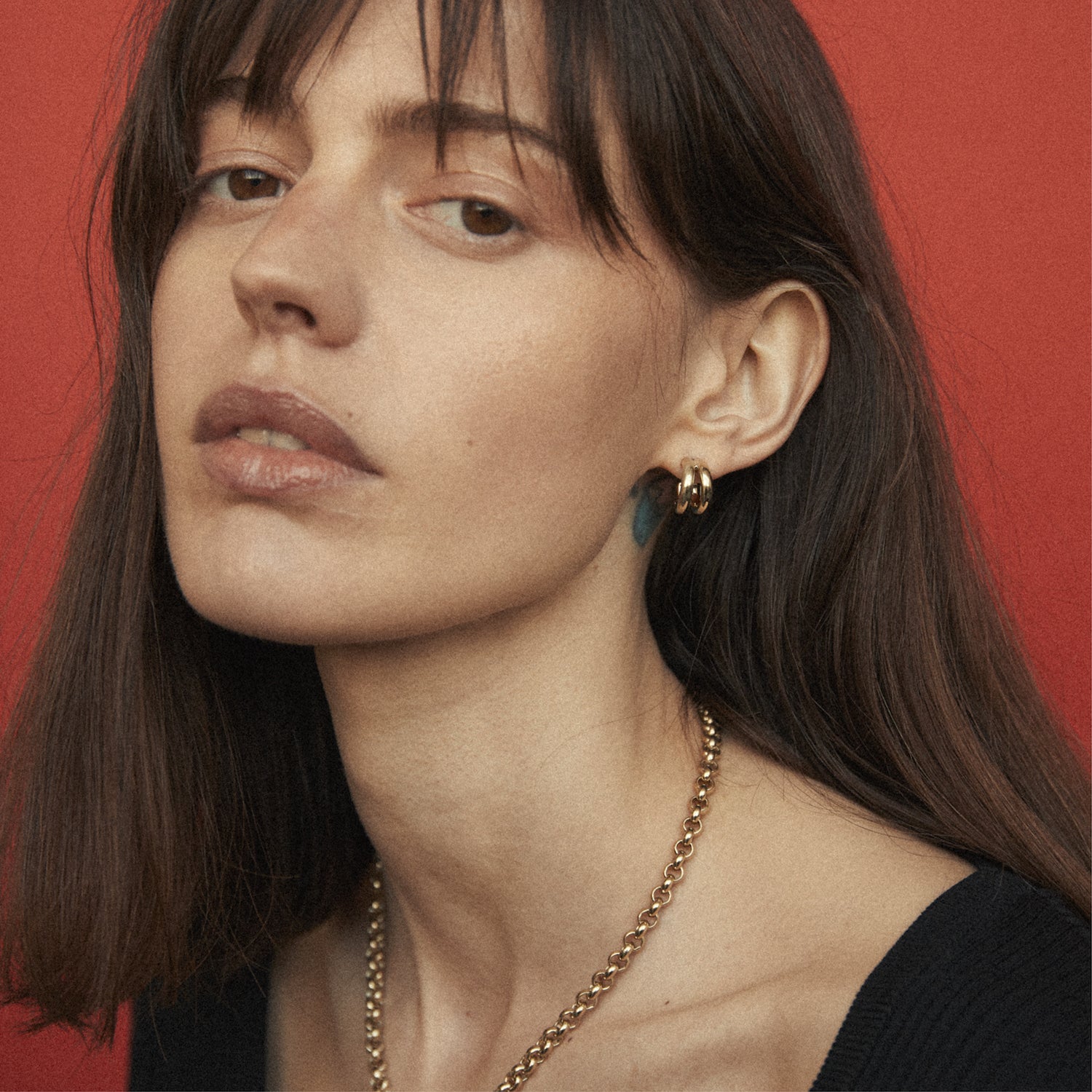 The Debbie Double Hoop Earrings, Gold Vermeil. - Monarc Jewellery