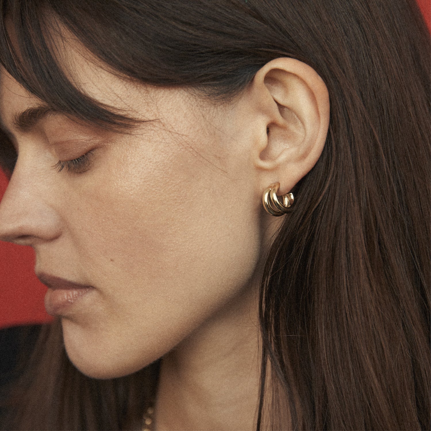 The Debbie Double Hoop Earrings, Gold Vermeil. - Monarc Jewellery