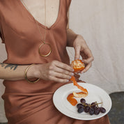 The Ovo Necklace, Long. Gold Vermeil. - Monarc Jewellery
