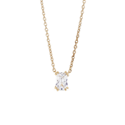 Empress Solitaire Diamond Necklace. 9k Yellow Gold - MONARC CONCIERGE