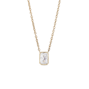 Thea Solitaire Diamond Necklace. 9k Yellow Gold - MONARC CONCIERGE