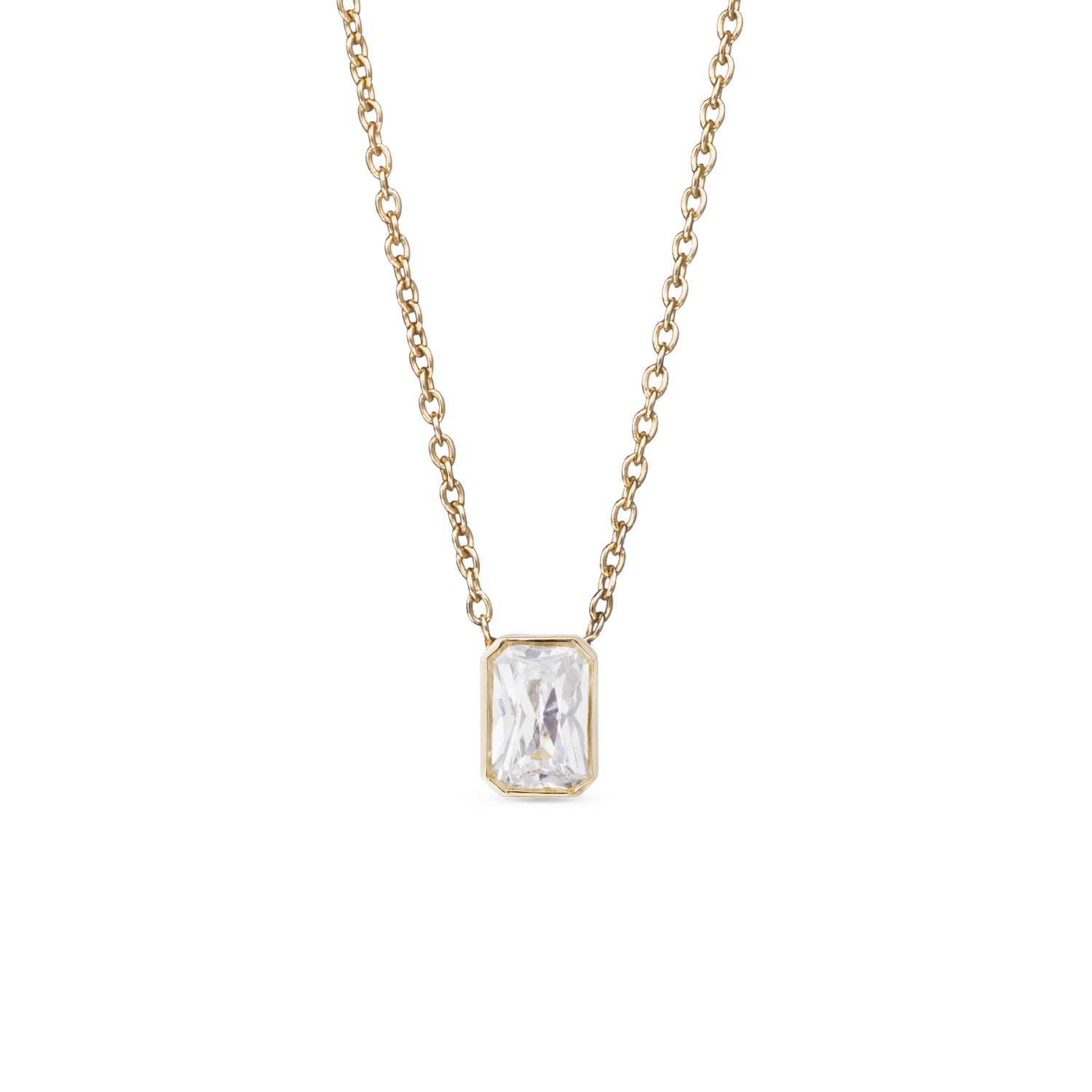 Thea Solitaire Diamond Necklace. 9k Yellow Gold - MONARC CONCIERGE
