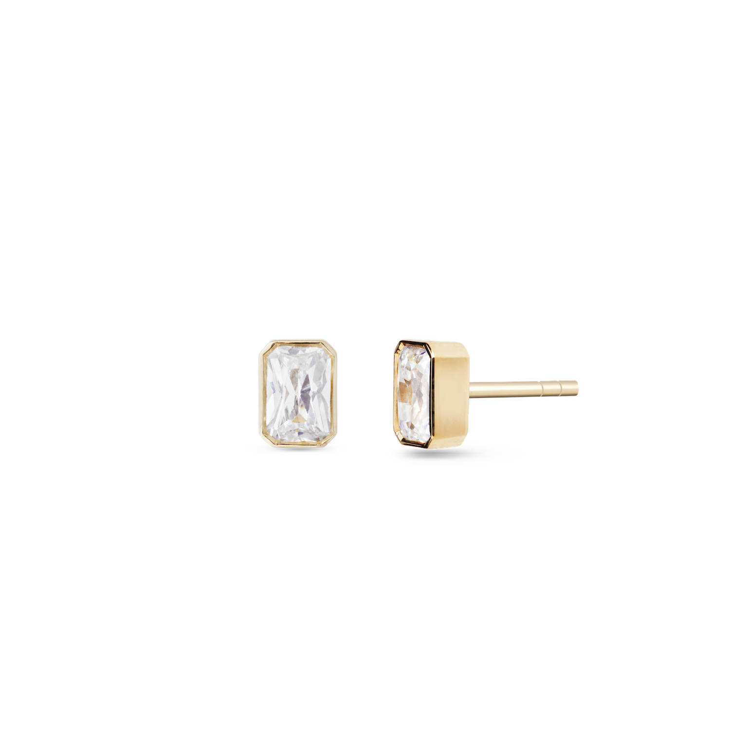 Thea Solitaire Diamond Earrings. 9k Yellow Gold - MONARC CONCIERGE