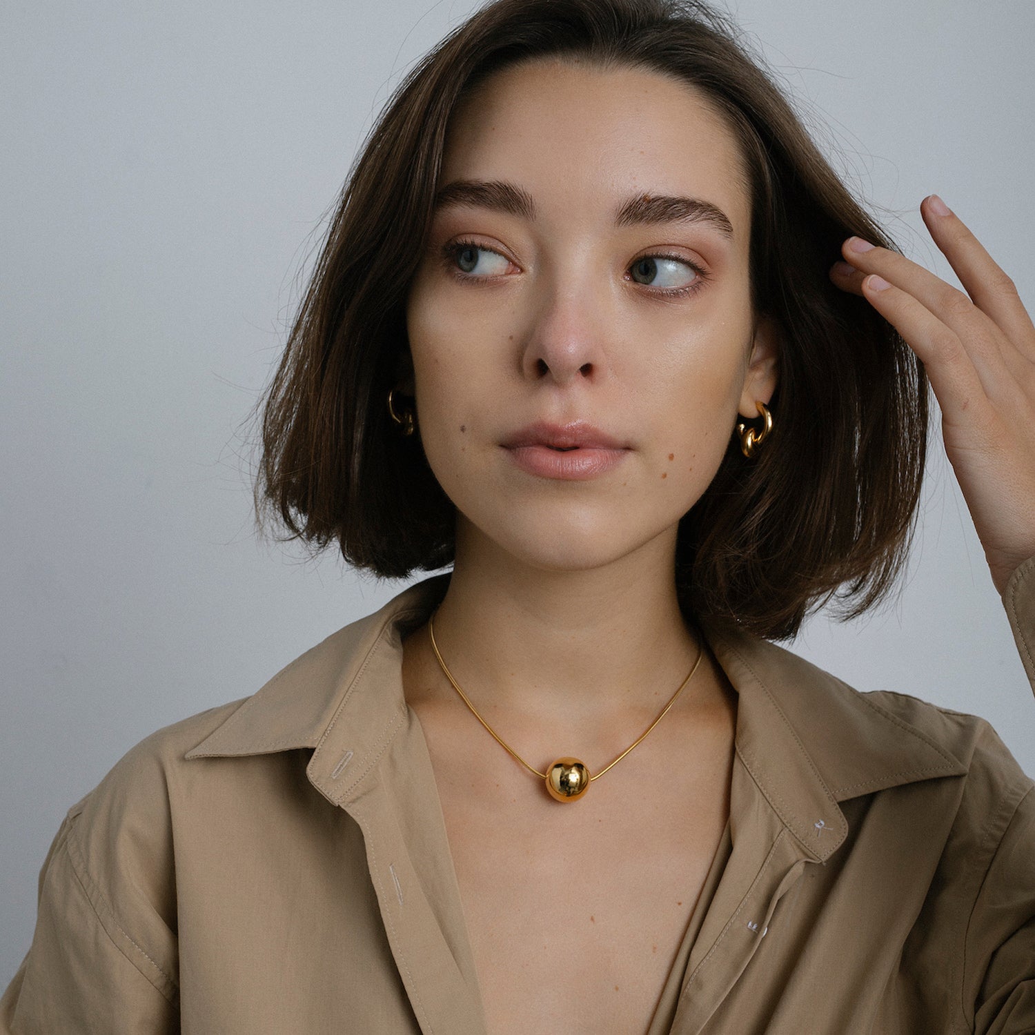 Josephine Orb Necklace, Gold Vermeil - MONARC CONCIERGE