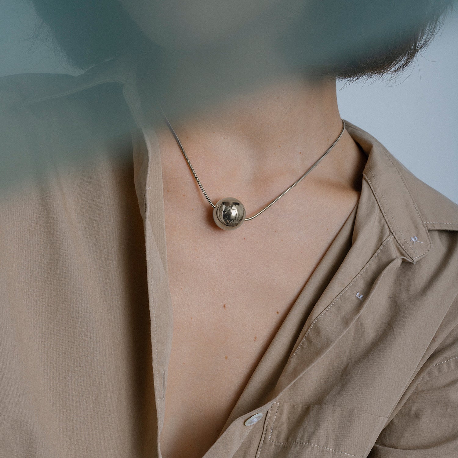 Josephine Orb Necklace, Sterling Silver - MONARC CONCIERGE