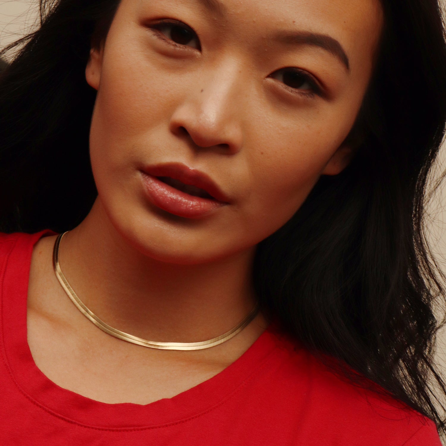 Silky Tie Necklace. Gold Vermeil - MONARC CONCIERGE