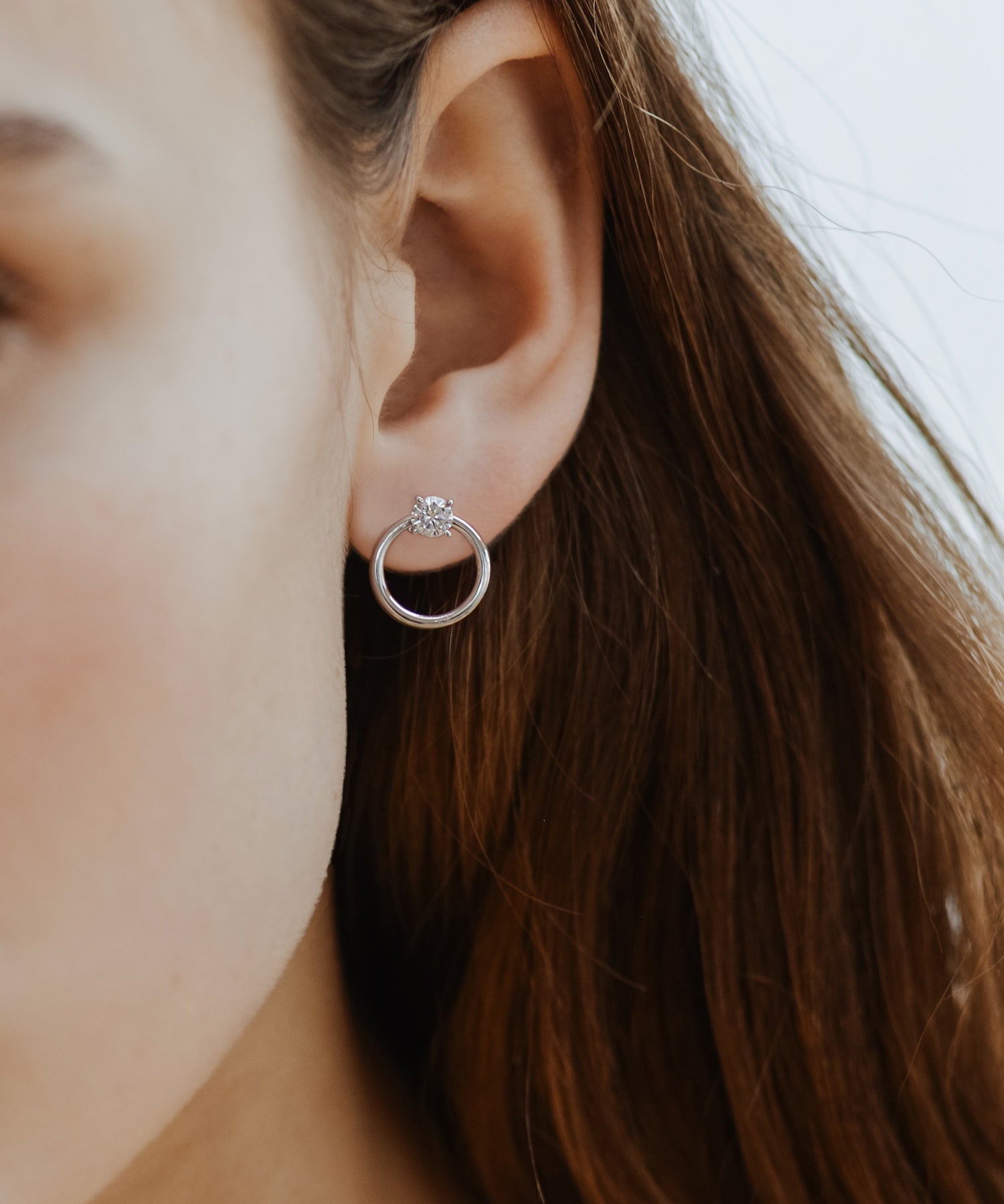 Orla 2-in-1 Diamond Solitaire Earrings. 18k White Gold or Platinum - MONARC CONCIERGE