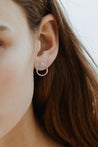 Orla 2-in-1 Diamond Solitaire Earrings. 18k White Gold or Platinum - MONARC CONCIERGE