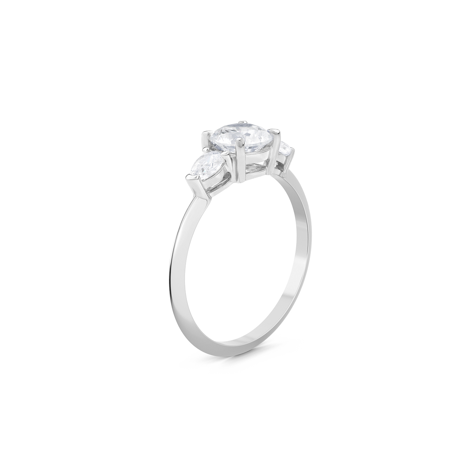 The Reine Diamond Trilogy Ring. 18k White Gold or Platinum - MONARC CONCIERGE