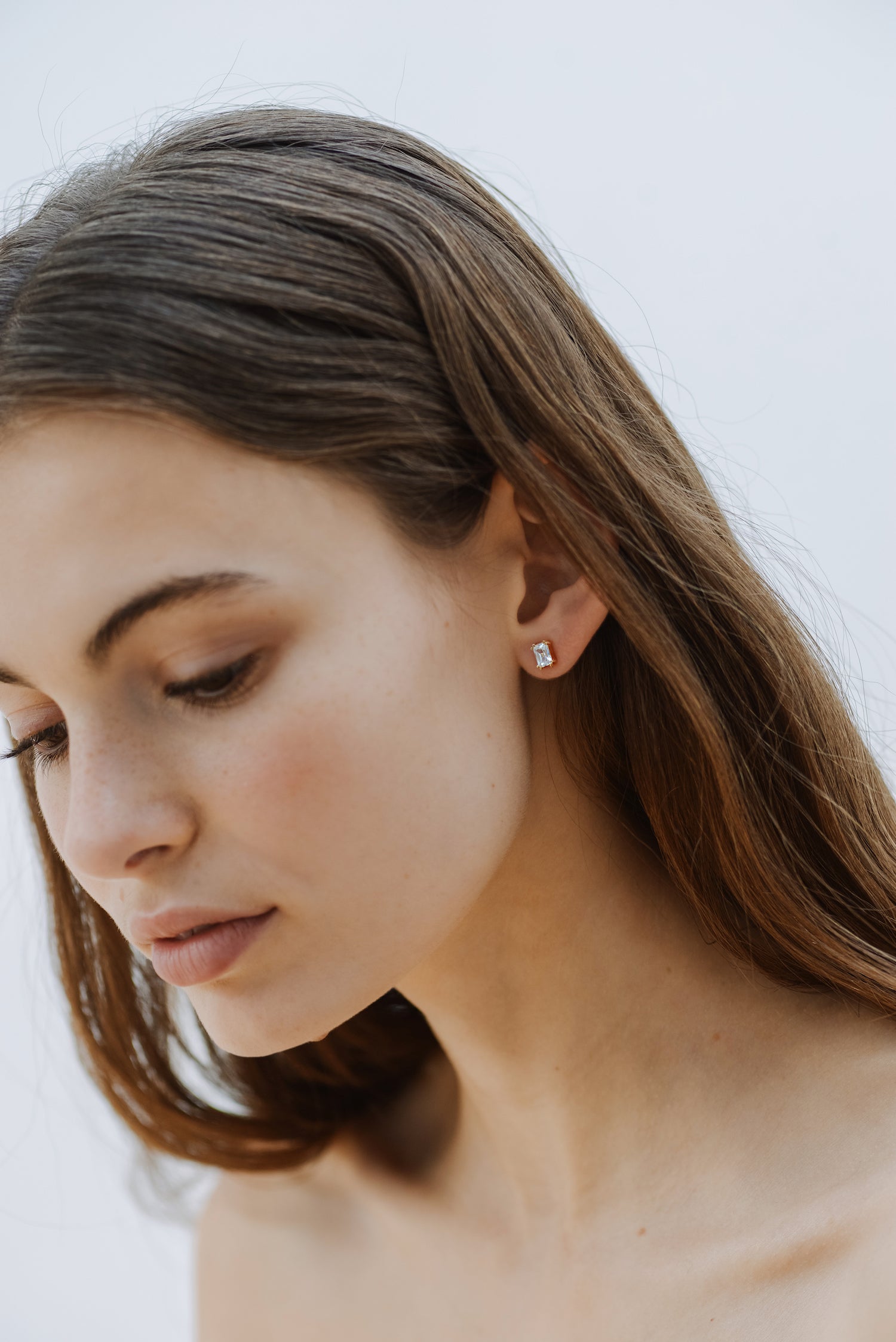 Empress Solitaire Diamond Earrings. 9k Yellow Gold - Monarc Jewellery