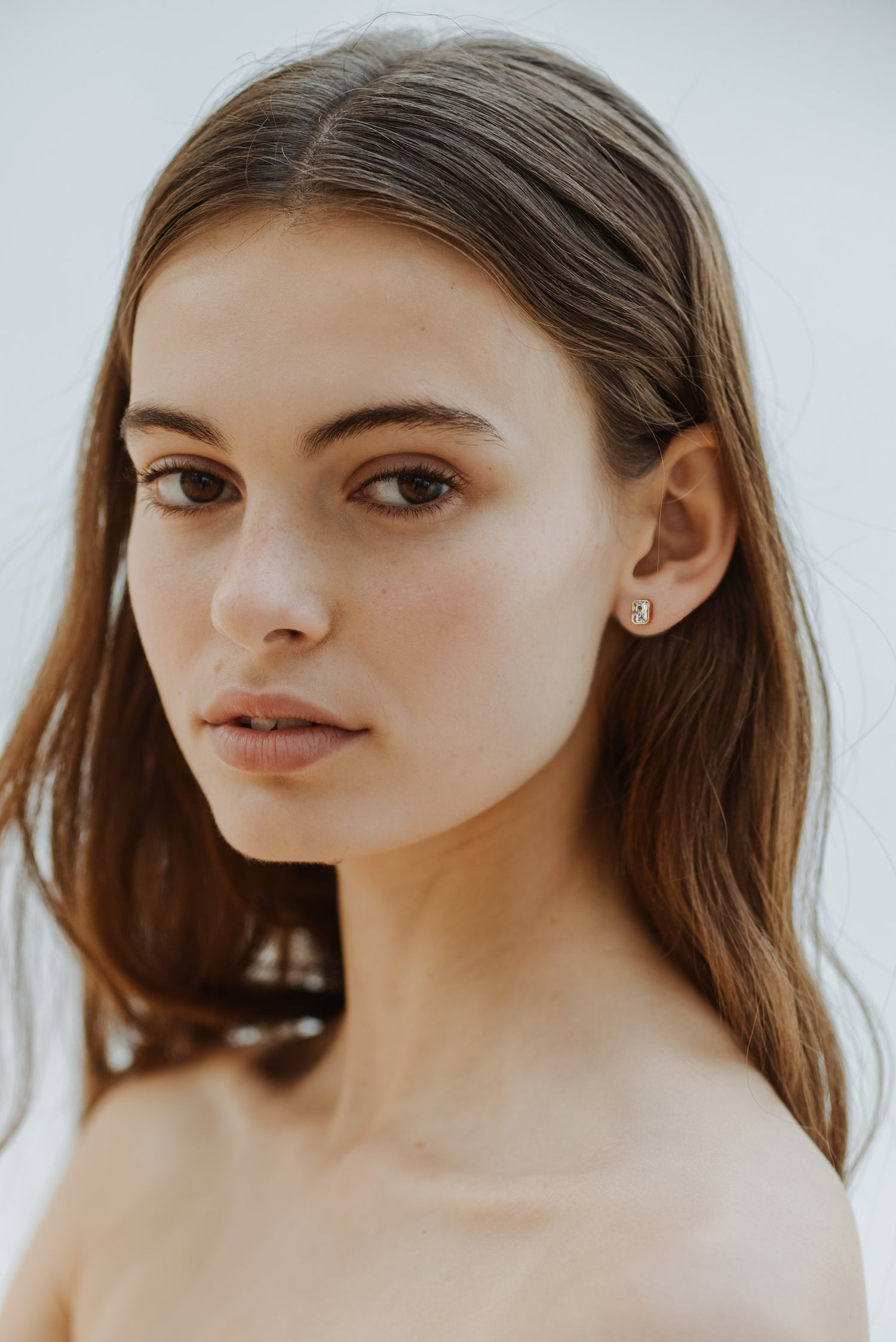 Thea Solitaire Diamond Earrings. 9k Yellow Gold - Monarc Jewellery